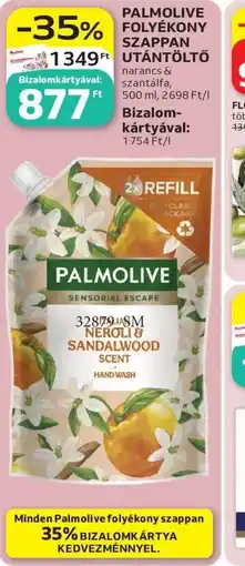 Auchan PALMOLIVE FOLYÉKONY SZAPPAN ajánlat