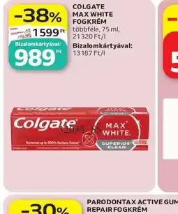 Auchan COLGATE MAX WHITE FOGKRÉM ajánlat