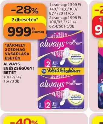 Auchan ALWAYS EGÉSZSÉGÜGYI BETÉT ajánlat