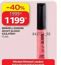Auchan RIMMEL LONDON OH MY GLOSS! SZÁJFÉNY ajánlat