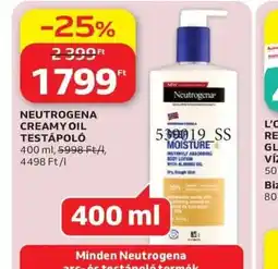 Auchan NEUTROGENA CREAMY OIL TESTÁPOL ajánlat
