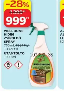 Auchan WELL DONE HIDEG ZSÍROLD SPRAY ajánlat