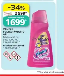 Auchan VANISH FOLTELTÁVOLÍT GÉL ajánlat