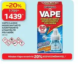 Auchan VAPE HOSSZANTART SZÚNYOGIRT ajánlat