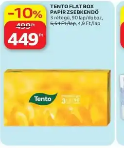 Auchan TENTO FLAT BOX PAPÍR ZSEBKENDŐ ajánlat
