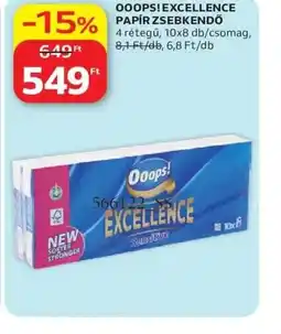 Auchan OOOPS! EXCELLENCE PAPÍR ZSEBKENDŐ ajánlat