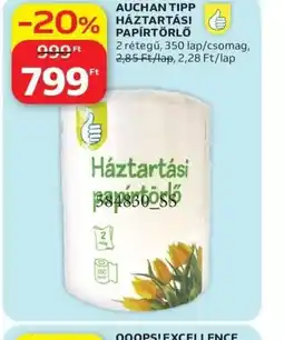 Auchan AUCHAN TIPP HÁZTARTÁSI PAPÍRTÖRLŐ ajánlat