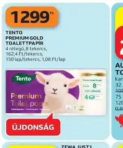 Auchan TENTO PREMIUM GOLD TOALETTPAPÍR ajánlat