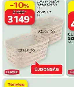 Auchan CURVER CEÁN RUHÁSKOSÁR ajánlat