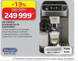 Auchan DE'LONGHI ECAM320.70.TB KÁVÉFŐZŐ ajánlat