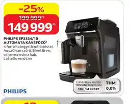 Auchan PHILIPS EP2334/10 KÁVÉFŐZŐ ajánlat