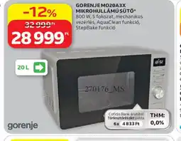 Auchan GORENJE MO20A3X MIKROHULLÁMÚ SÜTŐ ajánlat
