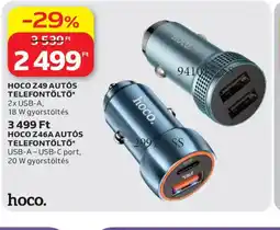 Auchan HOCO Z49 AUTS TELEFONTÖLTŐ ajánlat