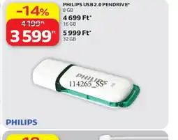 Auchan PHILIPS USB 2.0 PENDRIVE ajánlat