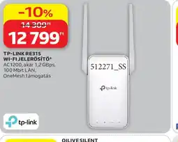 Auchan TP-LINK RE315 WI-FI JELERŐSÍTŐ ajánlat
