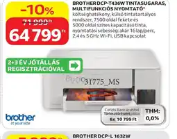Auchan BROTHER DCP-T436W NYOMTAT ajánlat