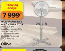 Auchan QILIVE ÁLL VENTILÁTOR ajánlat