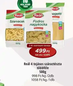 Real Reál 4 tojásos száraztészta ajánlat