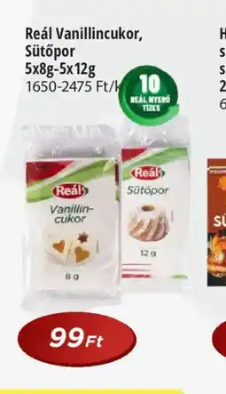 Real Reál Vanillincukor, Sütőpor ajánlat