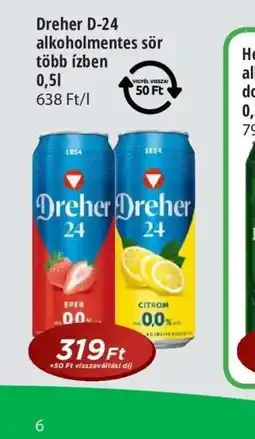 Real Dreher D-24 alkoholmentes sör ajánlat