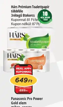 Real HÁRS Prémium Toalettpapír ajánlat