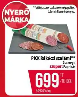 Coop PICK Rákóczi szalámi ajánlat