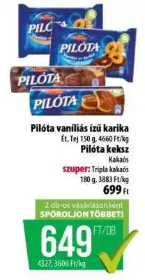 Coop Pilóta vaníliás ízű karika és Pilóta keksz ajánlat