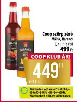Coop Coop szörp zéró ajánlat