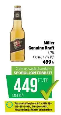 Coop Miller Genuine Draft ajánlat