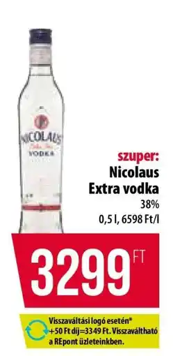 Coop Nicolaus Extra Vodka ajánlat