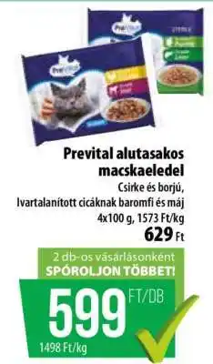 Coop PREVITAL Alutasakos macskaeledel ajánlat