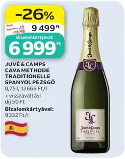 Auchan Juvé & Camps Cava Methode Traditionelle Spanyol Pezsgő ajánlat