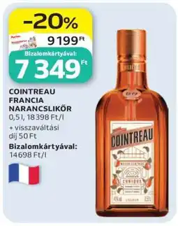 Auchan COINTREAU FRANCIA NARANCSLIKŐR ajánlat