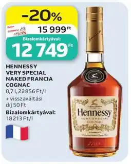 Auchan HENNESSY VERY SPECIAL NAKED FRANCIA COGNAC ajánlat
