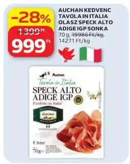 Auchan AUCHAN KEDVENC TAVOLA IN ITALIA OLASZ SPECK ALTO ADIGE IGP SONKA ajánlat