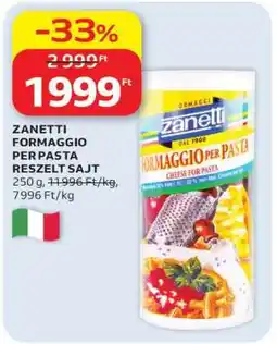 Auchan ZANETTI FORMAGGIO PER PASTA RESZELT SAJT ajánlat