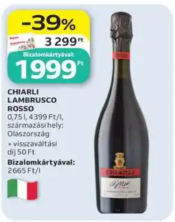 Auchan CHIARLI LAMBRUSCO ROSSO ajánlat