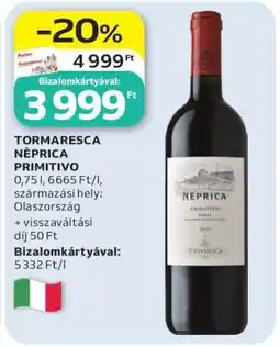 Auchan Tormaresca Neprica Primitivo ajánlat