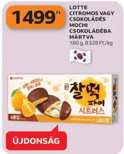 Auchan LOTTE CITROMOS VAGY CSOKOLÁDÉS MOCHI CSOKOLÁDÉBA MÁRTVA ajánlat
