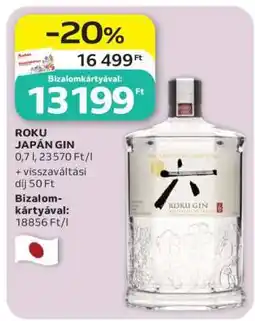 Auchan ROKU Japán Gin ajánlat