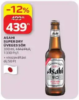 Auchan Asahi Super Dry üveges sör ajánlat