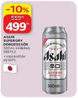 Auchan ASAHI SUPER DRY DOBOZOS SÖR ajánlat