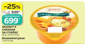 Auchan GRANNY’S CHEDDAR SAJTSZÓSZ ajánlat