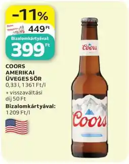 Auchan COORS AMERIKAI ÜVEGES SÖR ajánlat