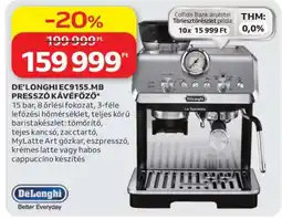 Auchan DE'LONGHI EC9155.MB PRESSZÓ KÁVÉFŐZŐ ajánlat