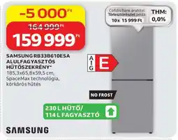 Auchan Samsung RB33B610ESA Alulfagyasztós Hűtőszekrény ajánlat