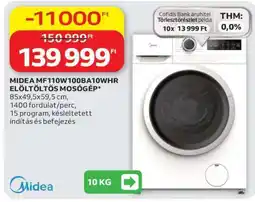 Auchan MIDEA MF110W100BA10WHR ELÖLTÖLTŐS MOSÓGÉP ajánlat