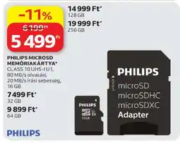 Auchan PHILIPS MICROSD MEMÓRIAKÁRTYA ajánlat