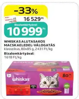 Auchan Whiskas Alutasakos Macskaeledel Válogatás ajánlat