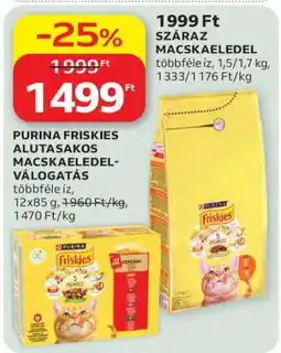 Auchan PURINA FRISKIES ALUTASAKOS MACSKAELEDEL-VÁLOGATÁS ajánlat